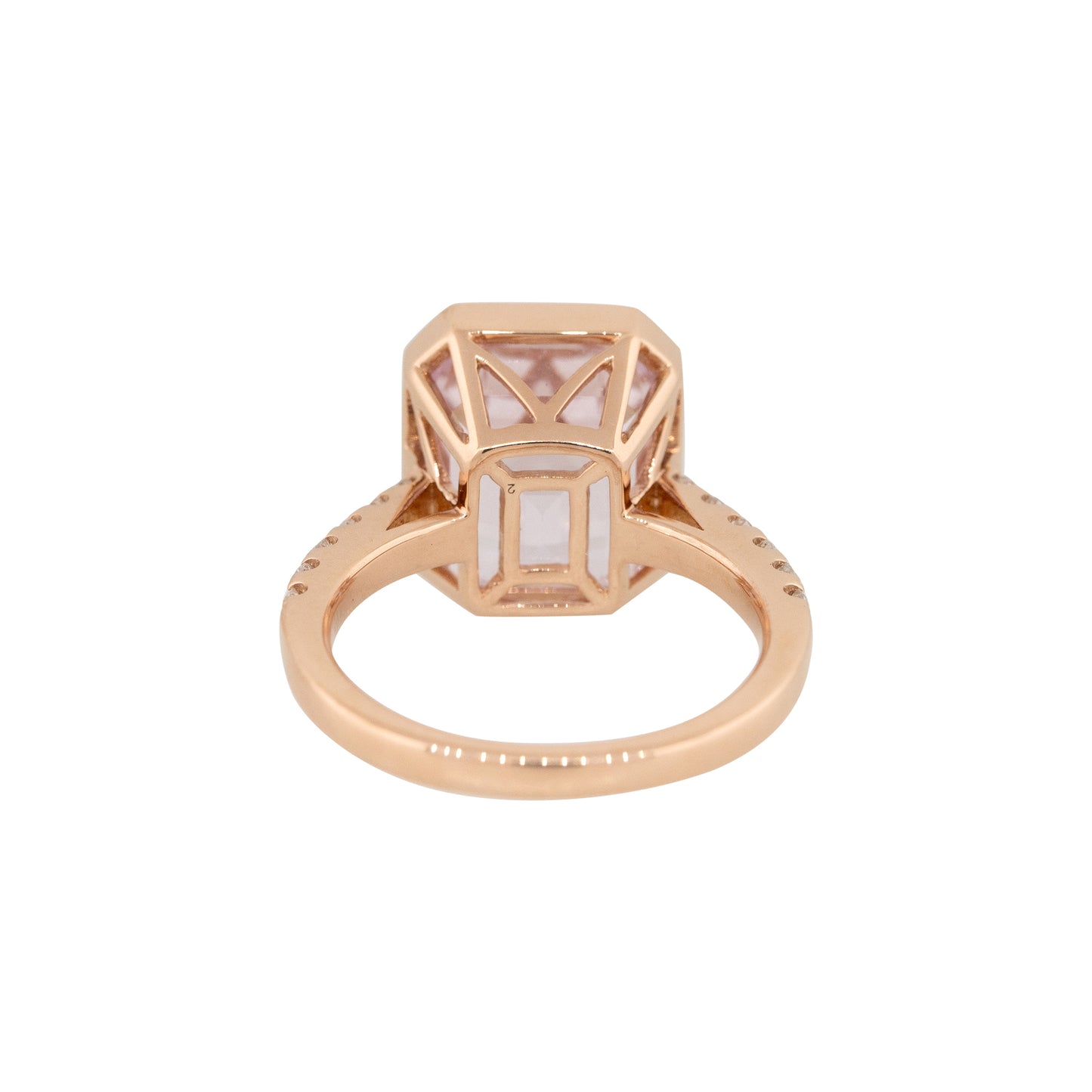 18k Rose Gold 7.90ct Kunzite & 0.27ct Diamond Ring