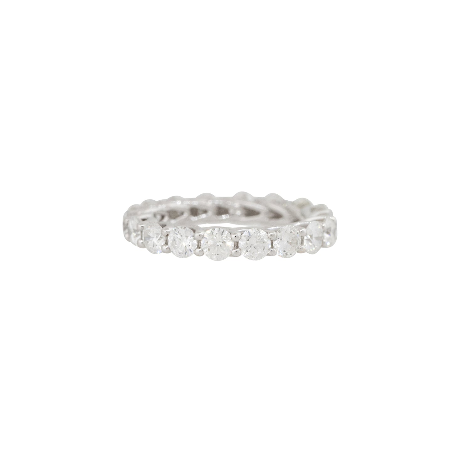 18k White Gold 3.26ctw Round Brilliant Diamond Eternity Band