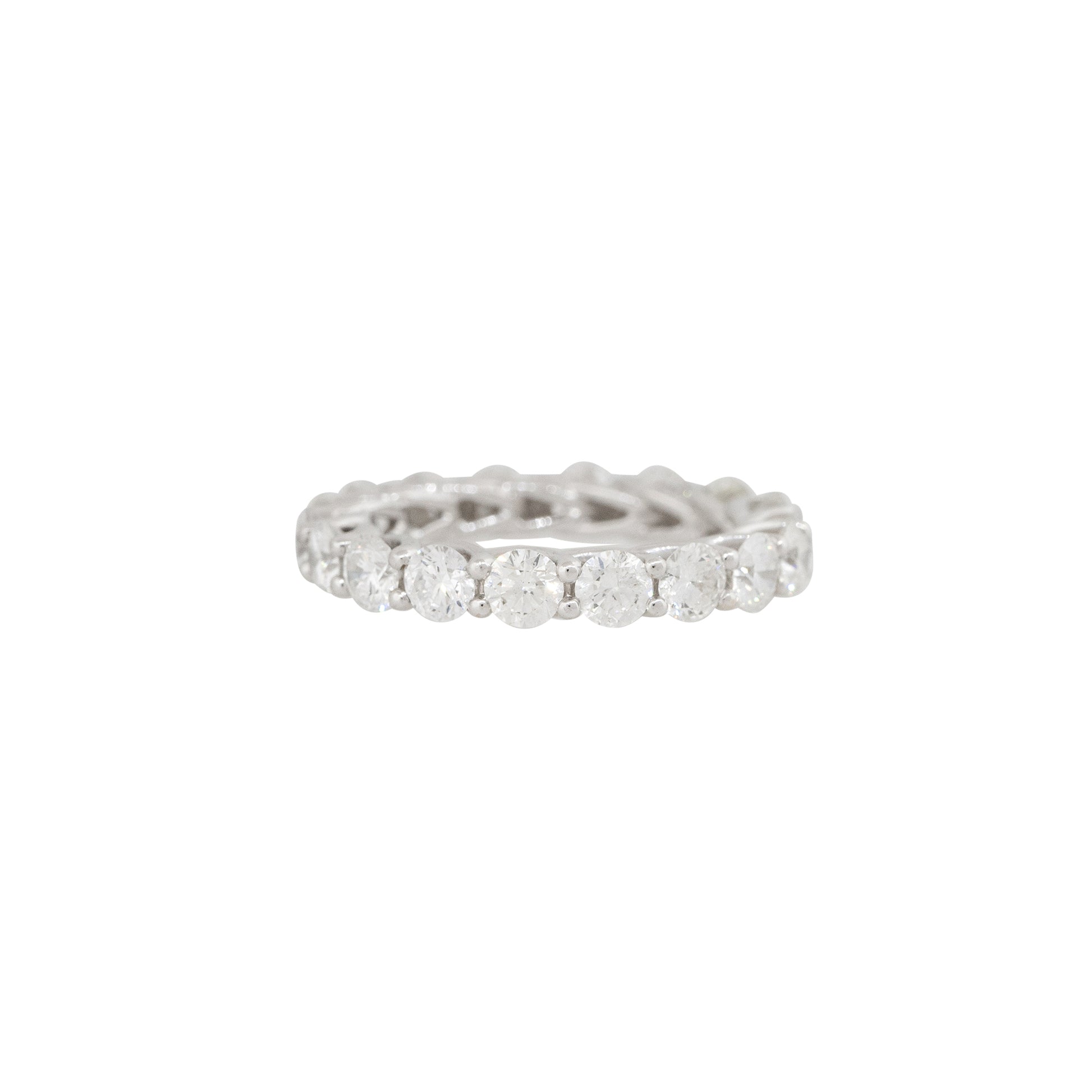 18k White Gold 3.26ctw Round Brilliant Diamond Eternity Band