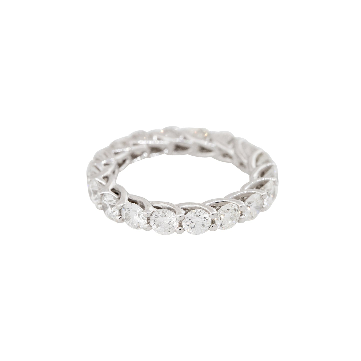18k White Gold 3.26ctw Round Brilliant Diamond Eternity Band