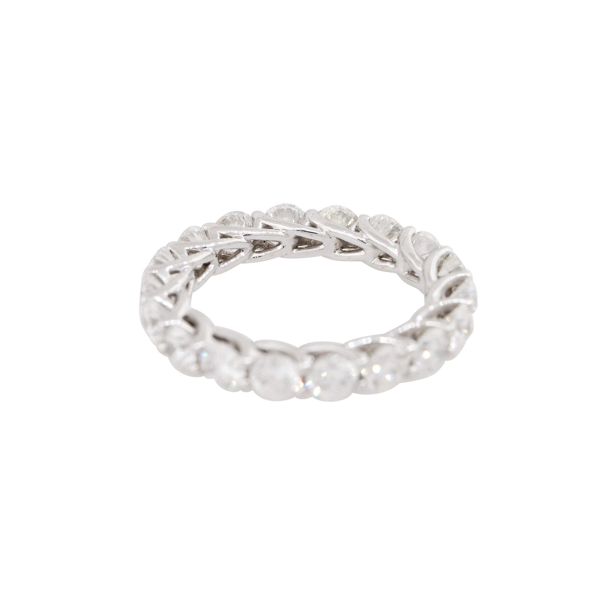18k White Gold 3.26ctw Round Brilliant Diamond Eternity Band