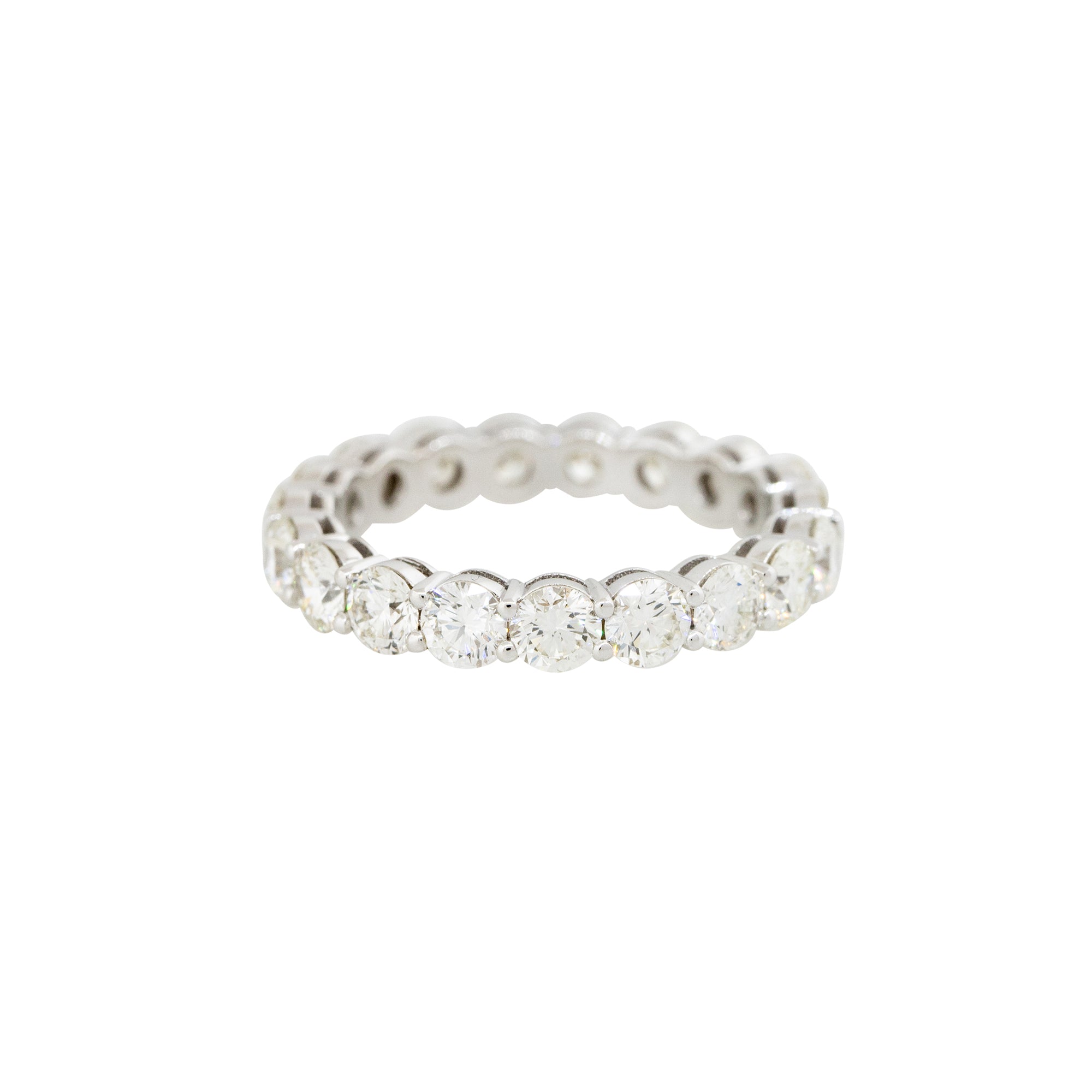 18k White Gold 2.94ctw Round Brilliant Cut Diamond Eternity Ring