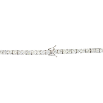 14k White Gold 39.55ctw Round Brilliant Cut Diamond Tennis Necklace