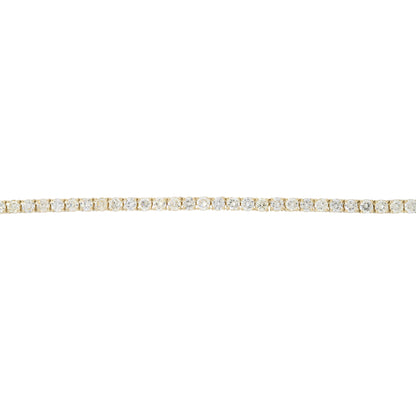 14k Yellow Gold 42.15ctw Round Brilliant Cut Diamond Tennis Necklace