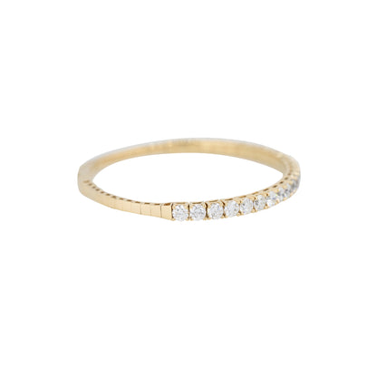 14k Yellow Gold 6.25ctw Round Brilliant Cut Diamond Flexible Bangle Bracelet