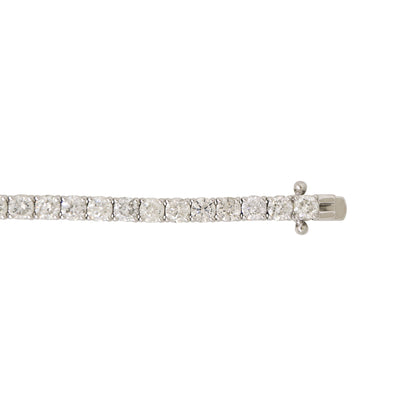 14k White Gold 6ctw Natural Round Brilliant Cut Diamond Tennis Bracelet
