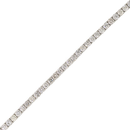 14k White Gold 6ctw Natural Round Brilliant Cut Diamond Tennis Bracelet