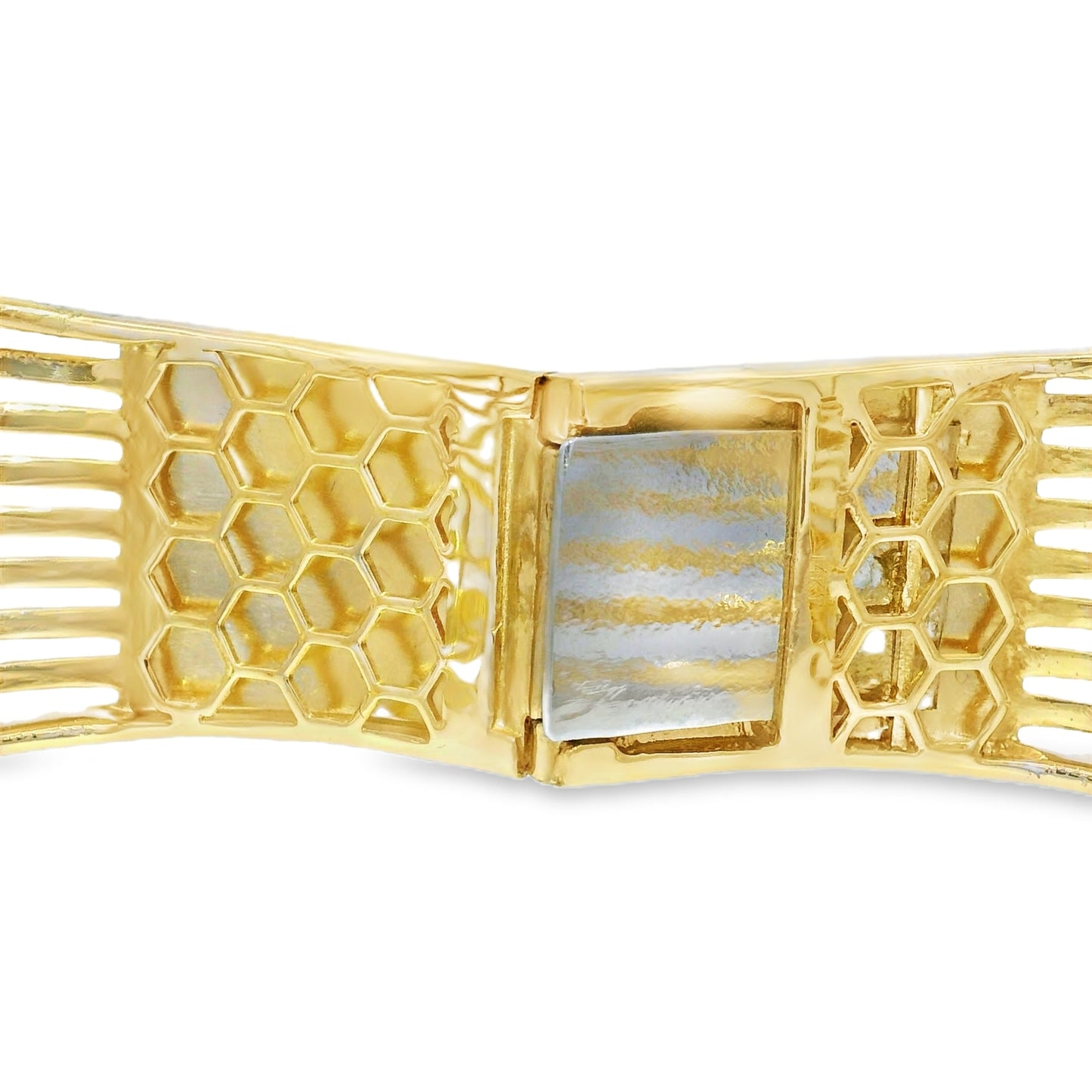 14k Yellow Gold 5.95 Carat Diamond Wide Cuff Bracelet