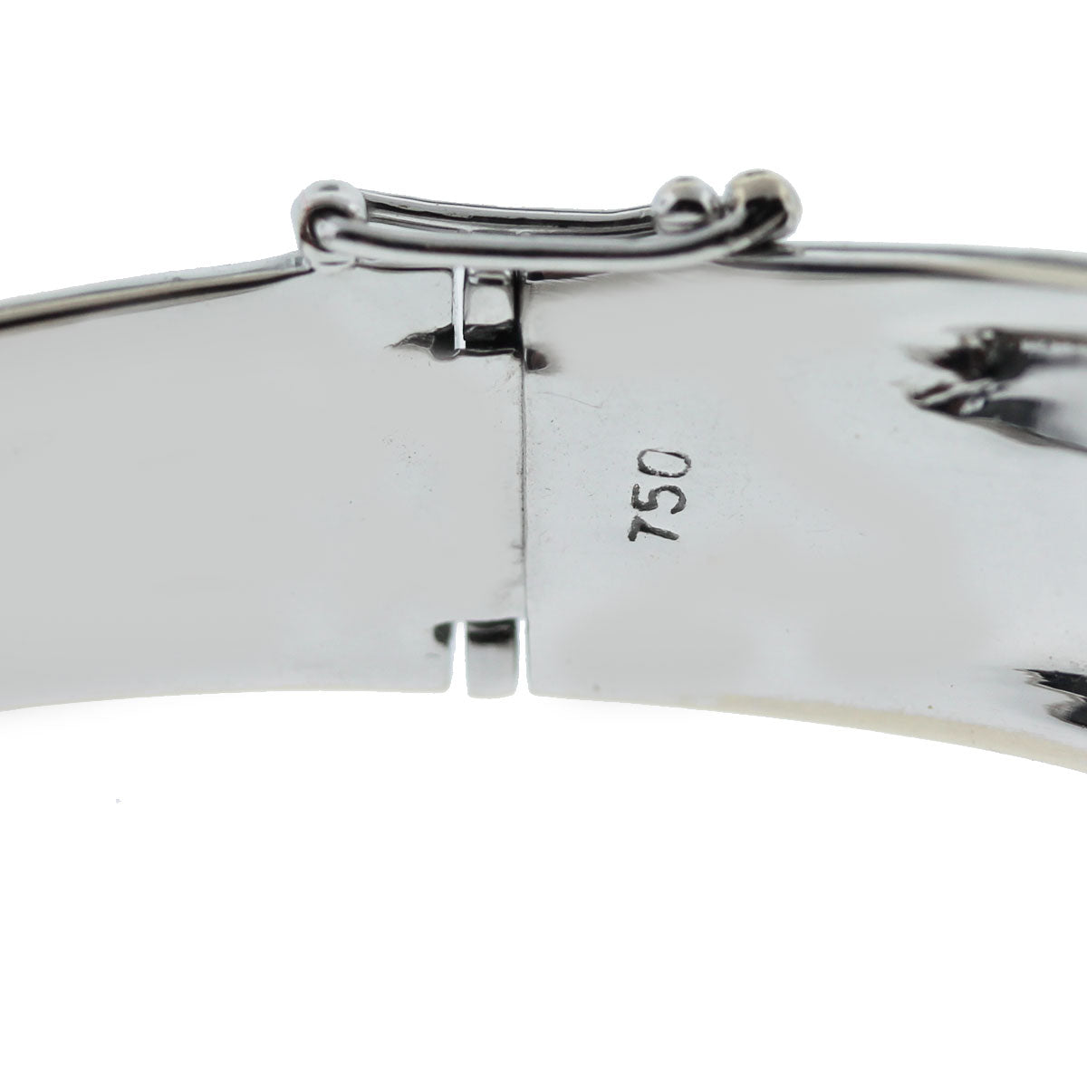 18kt Two Tone Round Cut Diamond Bangle Bracelet