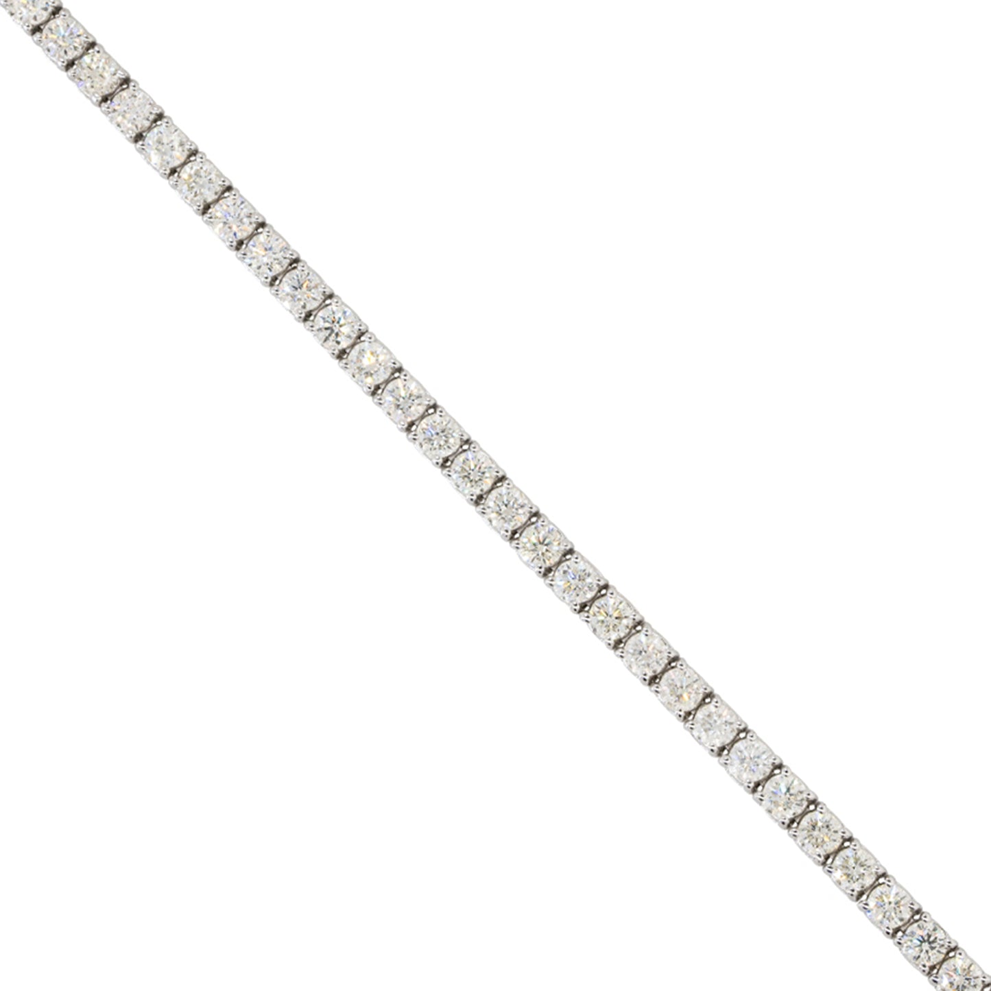 14k White Gold 5.60ctw Round Diamond Tennis 7" Bracelet
