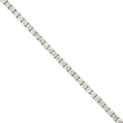 14k White Gold 5.60ctw Round Diamond Tennis 7" Bracelet
