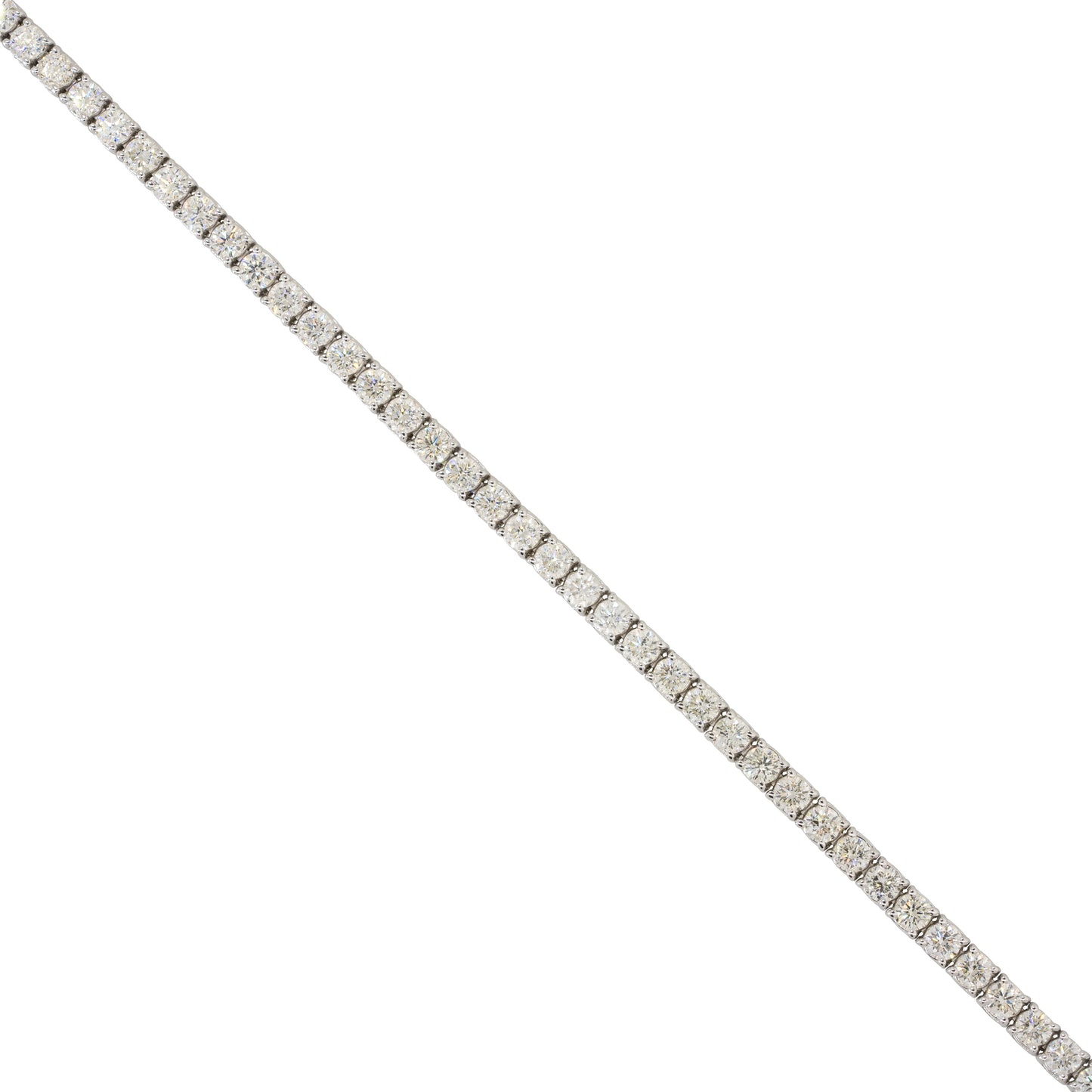 14k White Gold 5.60ctw Round Diamond Tennis 7" Bracelet