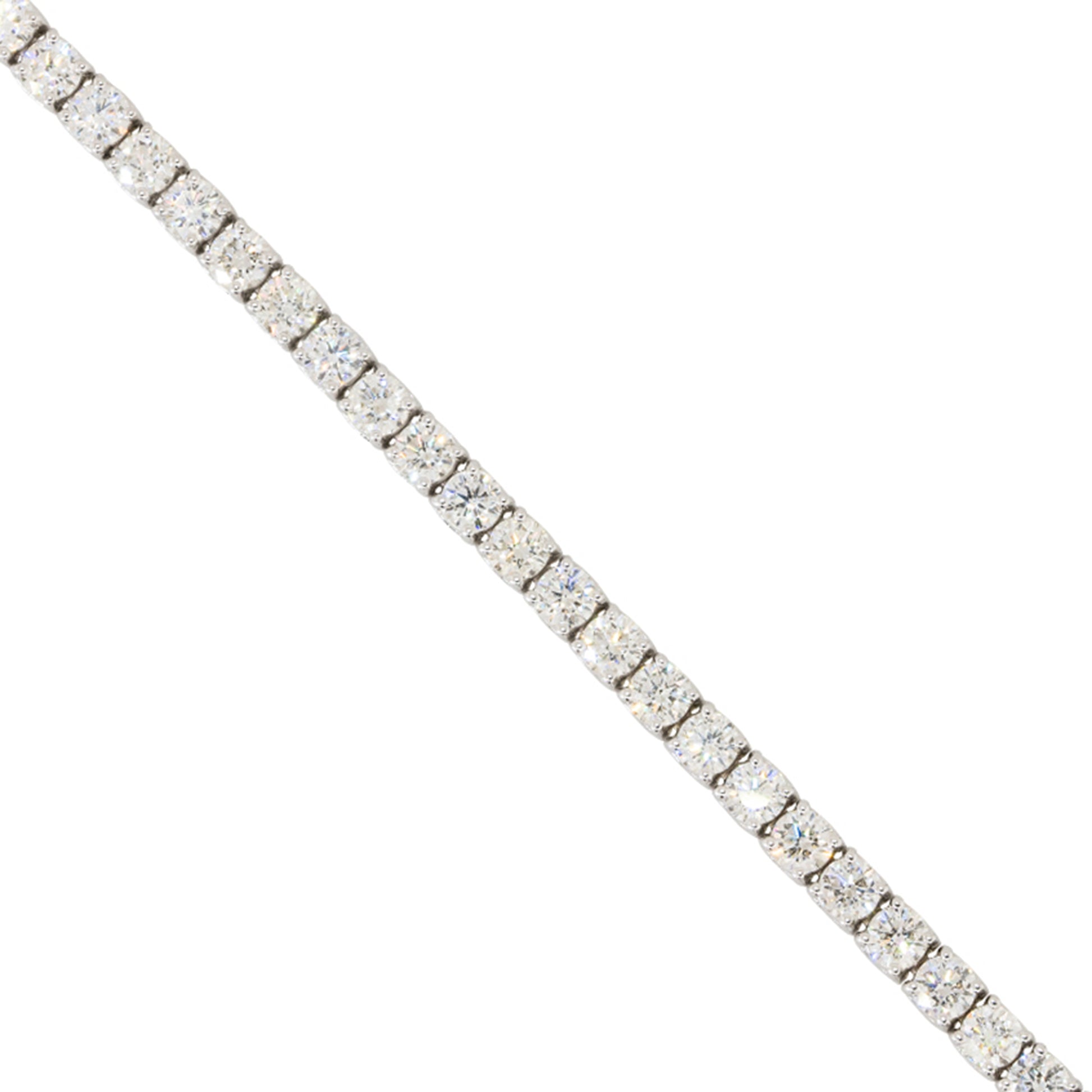 14k White Gold 8.69ctw Round Brilliant Diamond Tennis Bracelet