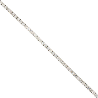 14k White Gold 8.69ctw Round Brilliant Diamond Tennis Bracelet