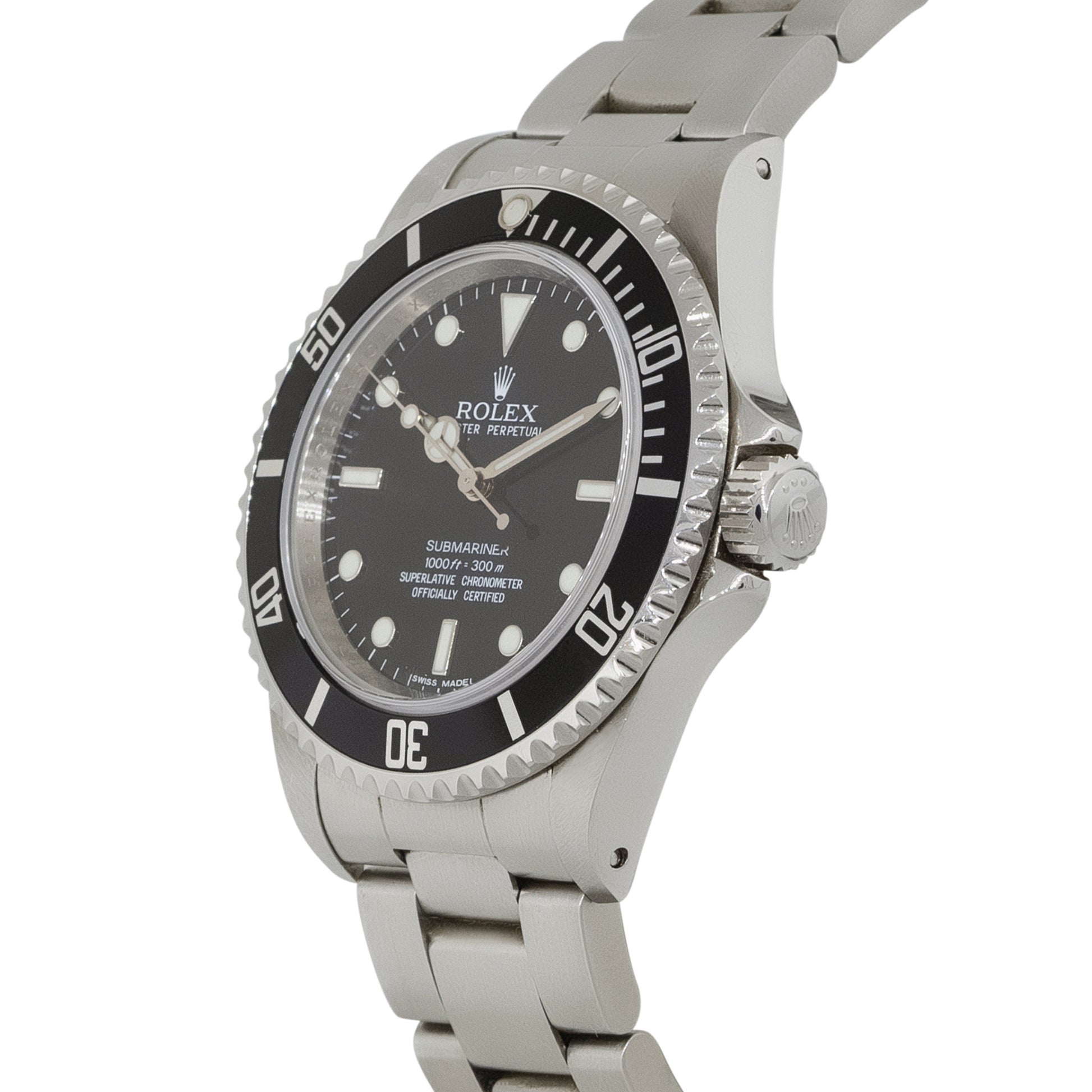 Rolex 14060 Non-Date Submariner Stainless Steel Black Dial Watch