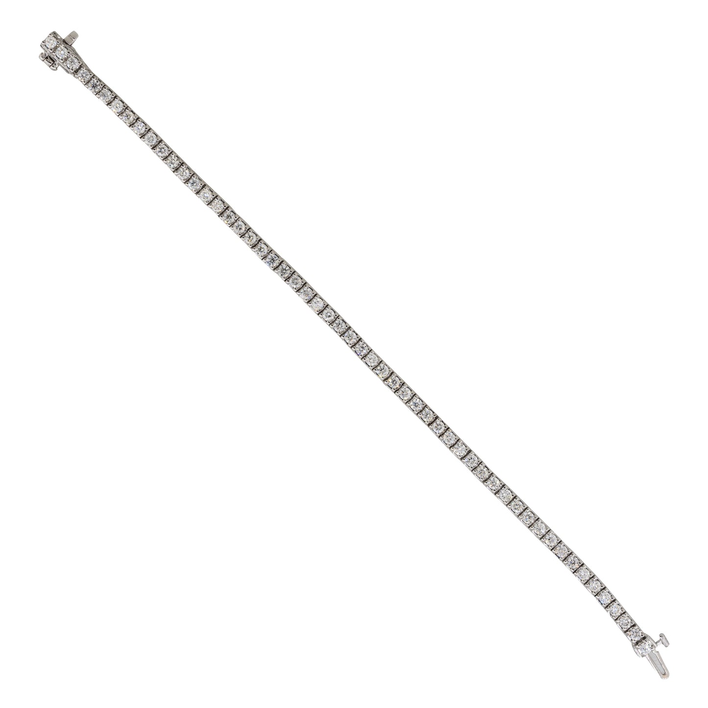 18k White Gold 10.6ctw Round Diamond Tennis Bracelet