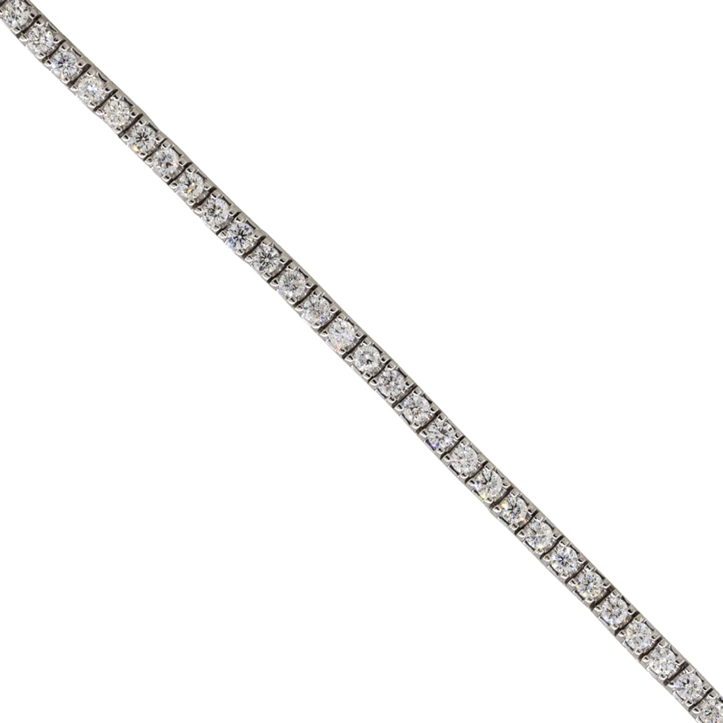 18k White Gold 10.6ctw Round Diamond Tennis Bracelet