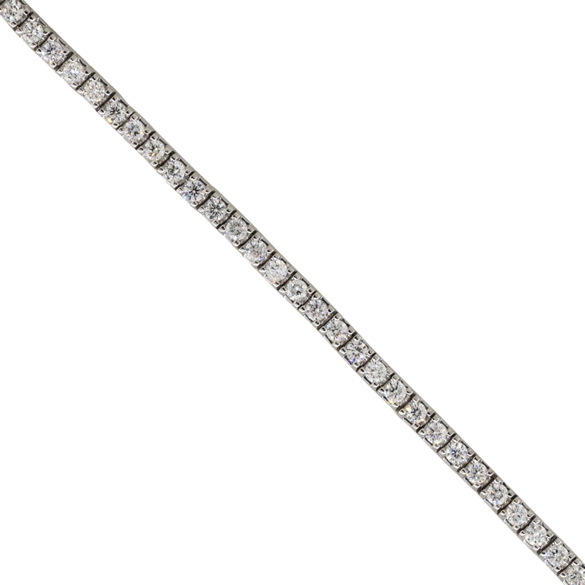 18k White Gold 10.6ctw Round Diamond Tennis Bracelet