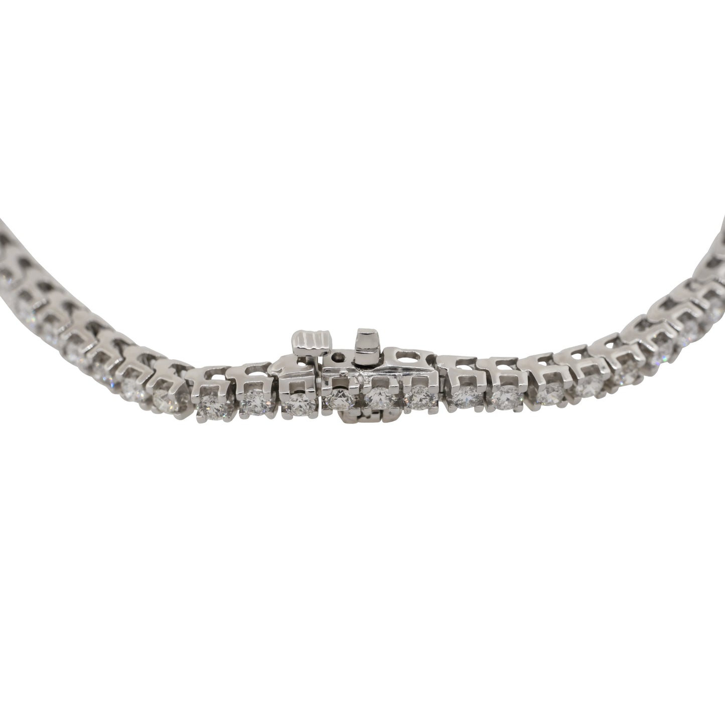 18k White Gold 10.6ctw Round Diamond Tennis Bracelet