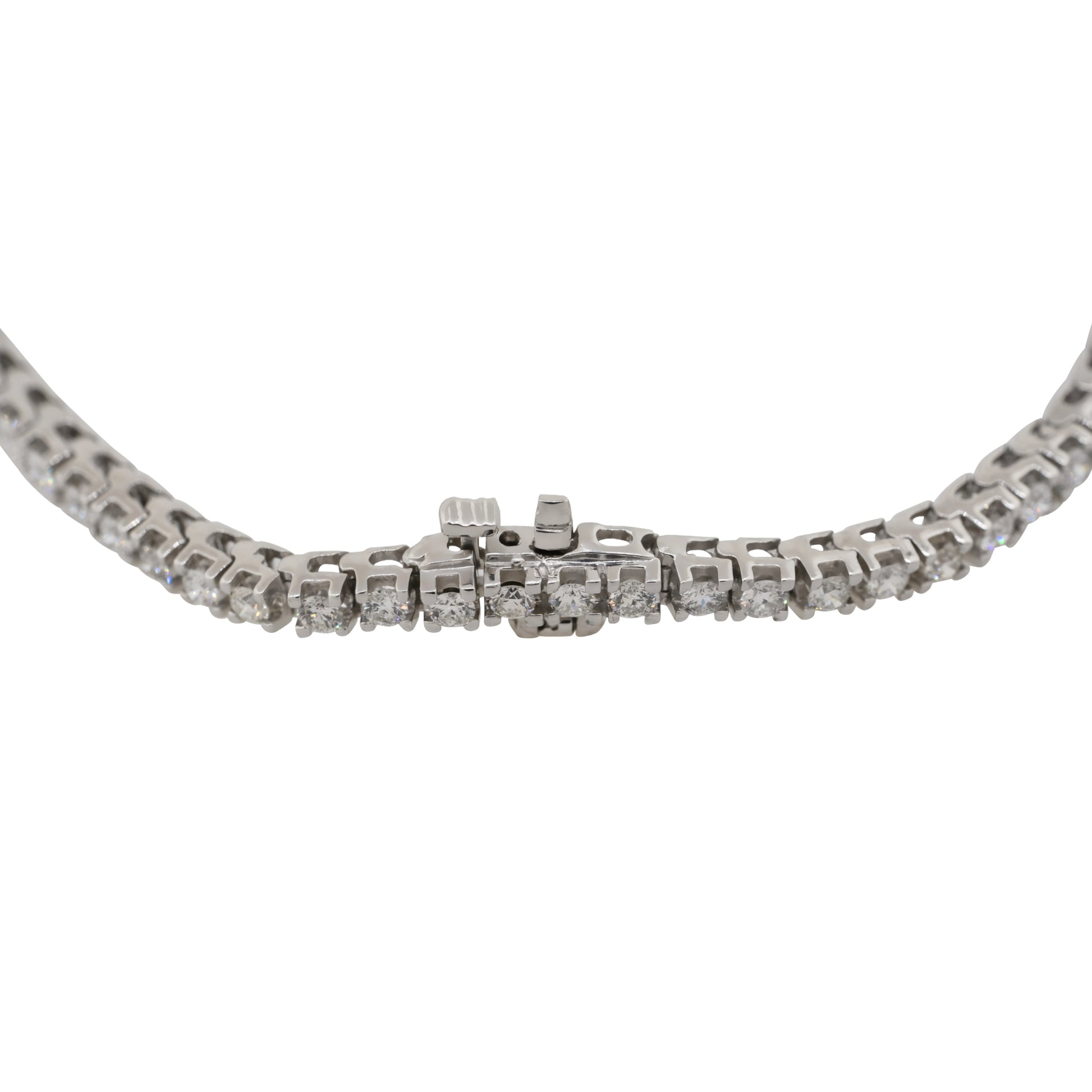 18k White Gold 10.6ctw Round Diamond Tennis Bracelet