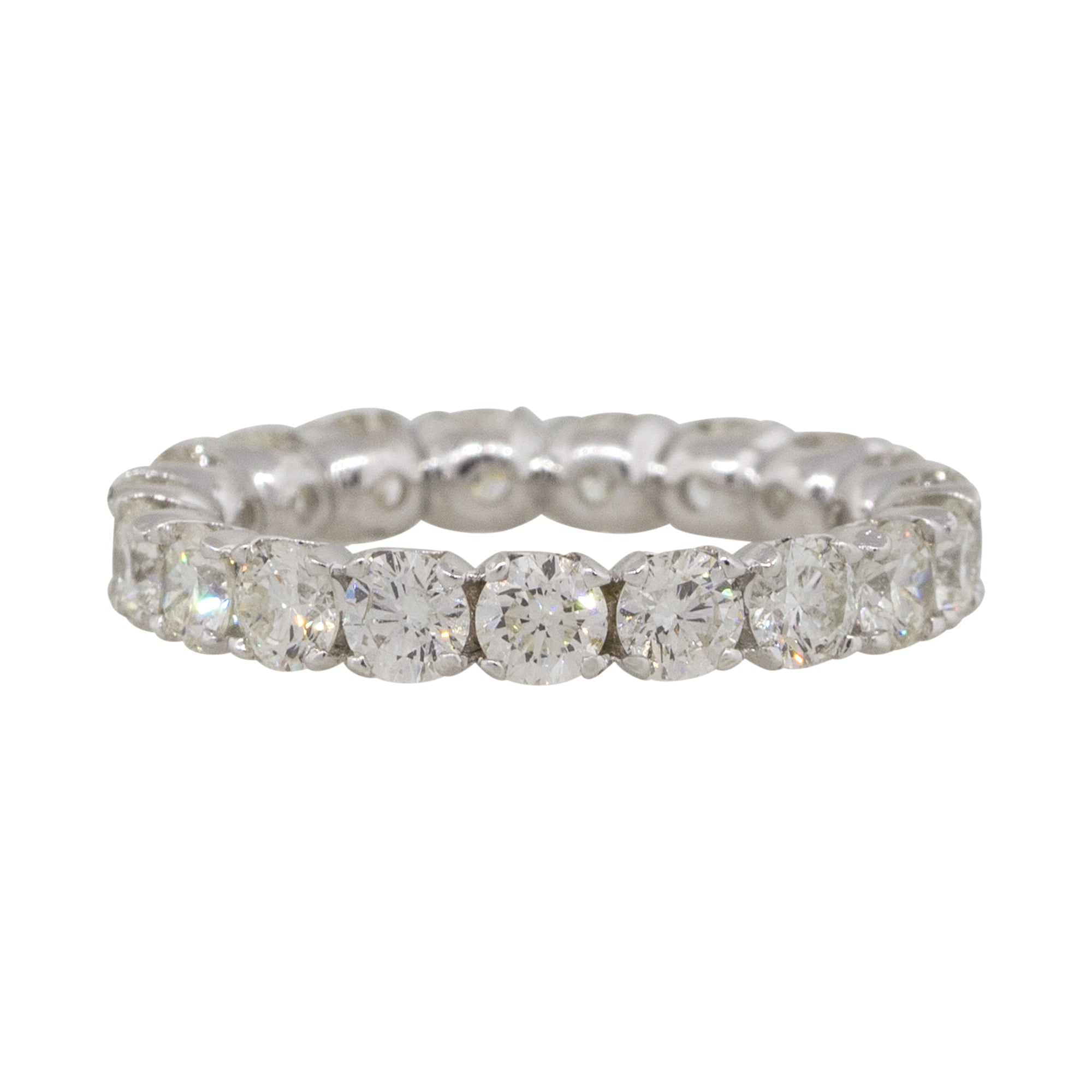 14k White Gold 3.04ctw Round Brilliant Diamond Eternity Band