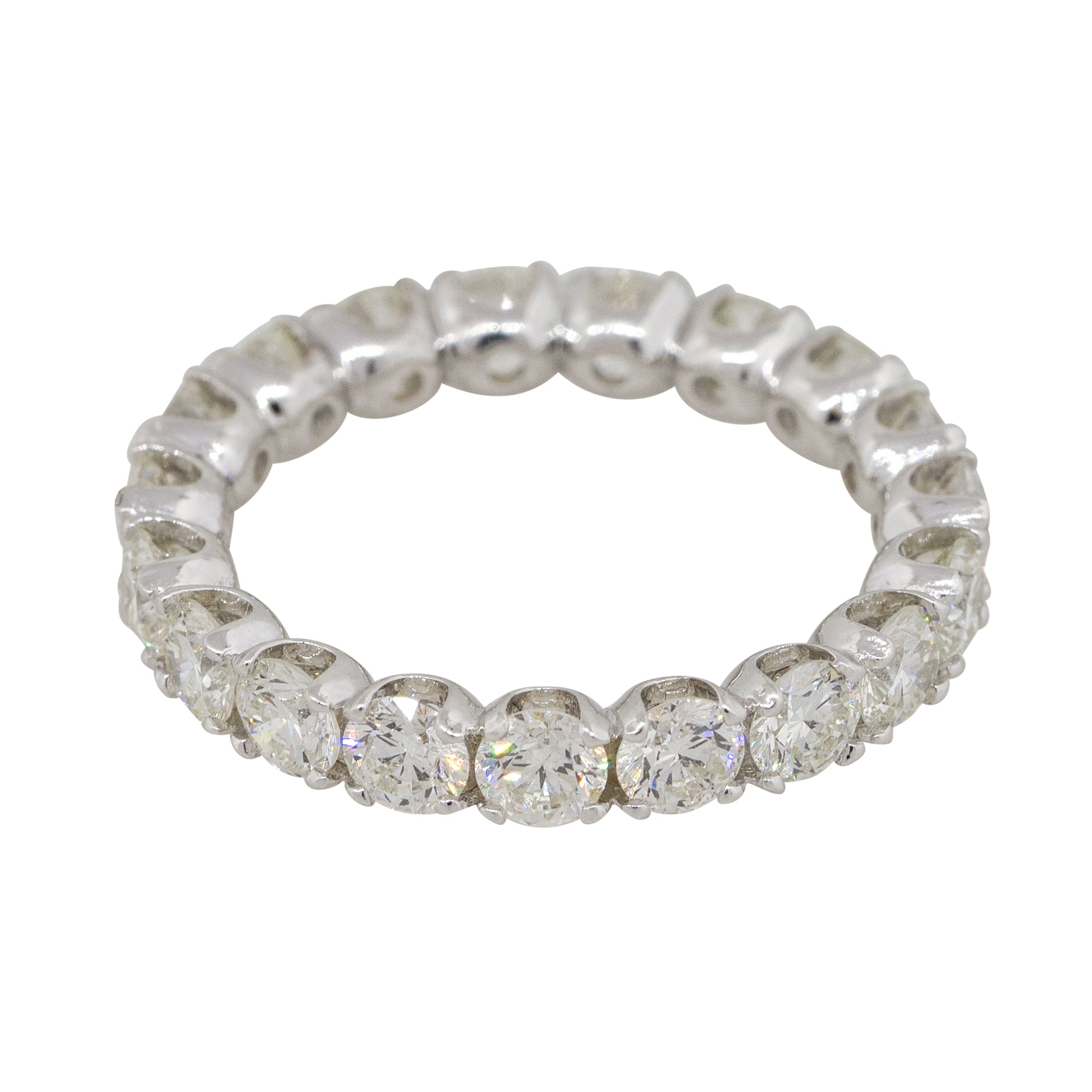 14k White Gold 3.04ctw Round Brilliant Diamond Eternity Band