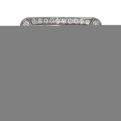 Emerald, Platinum, Yellow Gold, Diamond Cocktail Ring