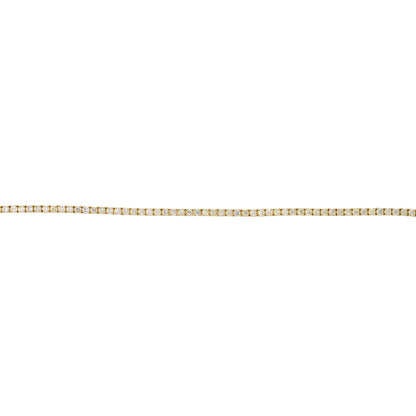 14k Yellow Gold Natural 2.53 Carat Round Brilliant Diamond Tennis Bracelet