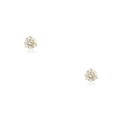 14k White Gold 2.02ctw Round Diamond Stud Earrings