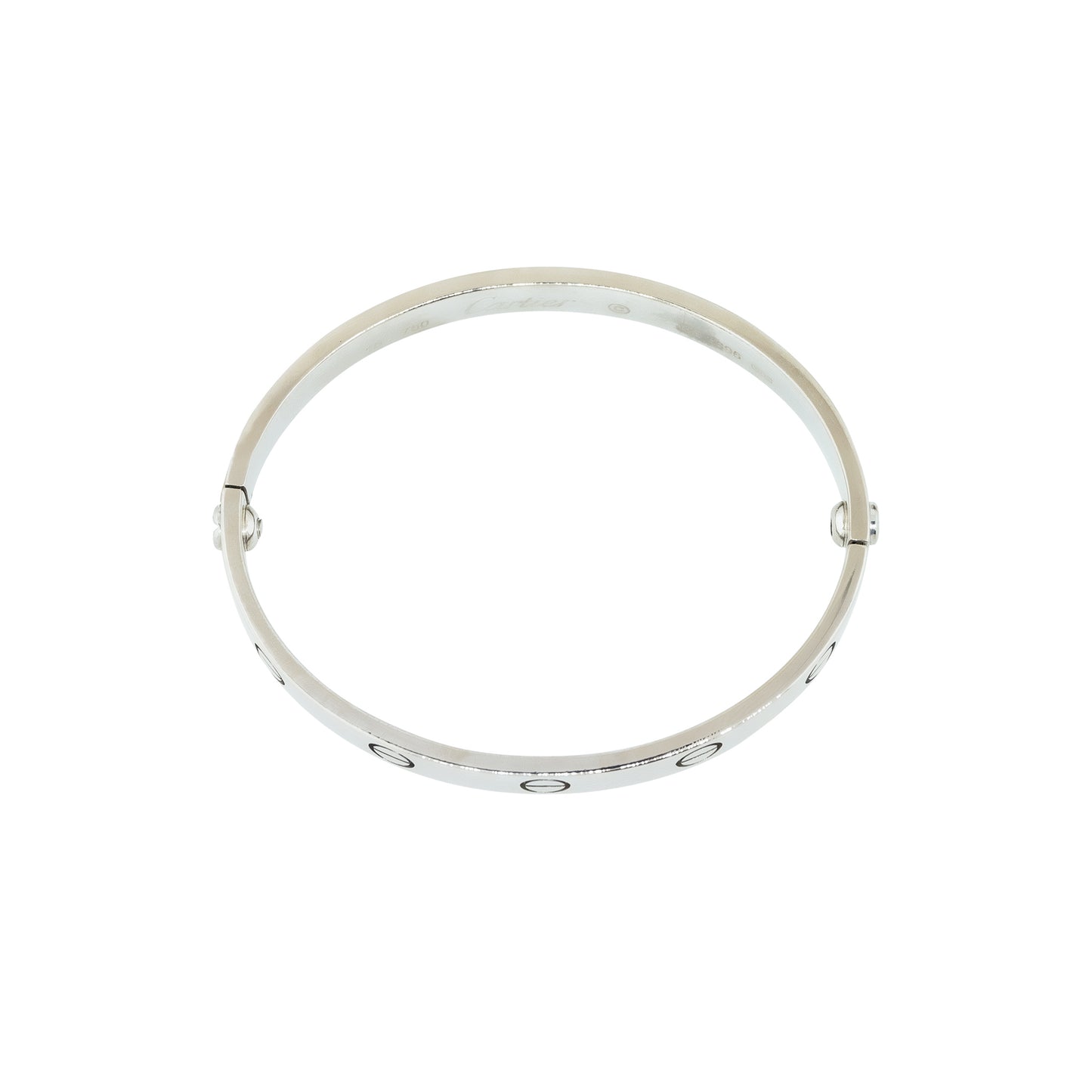 Cartier LOVE 18k White Gold Size 16 Bangle Bracelet