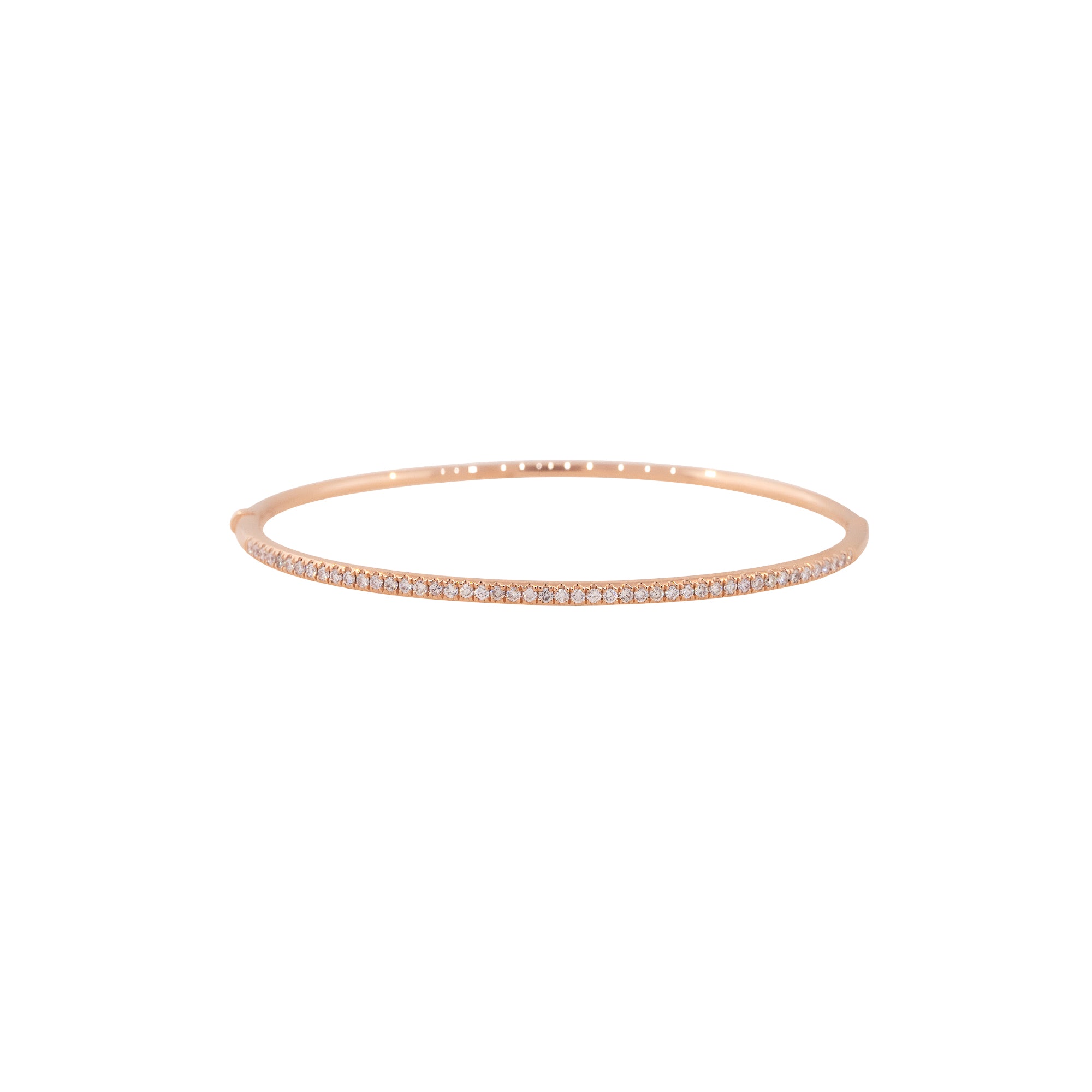 18k Rose Gold 0.50ctw Diamond Bangle Bracelet
