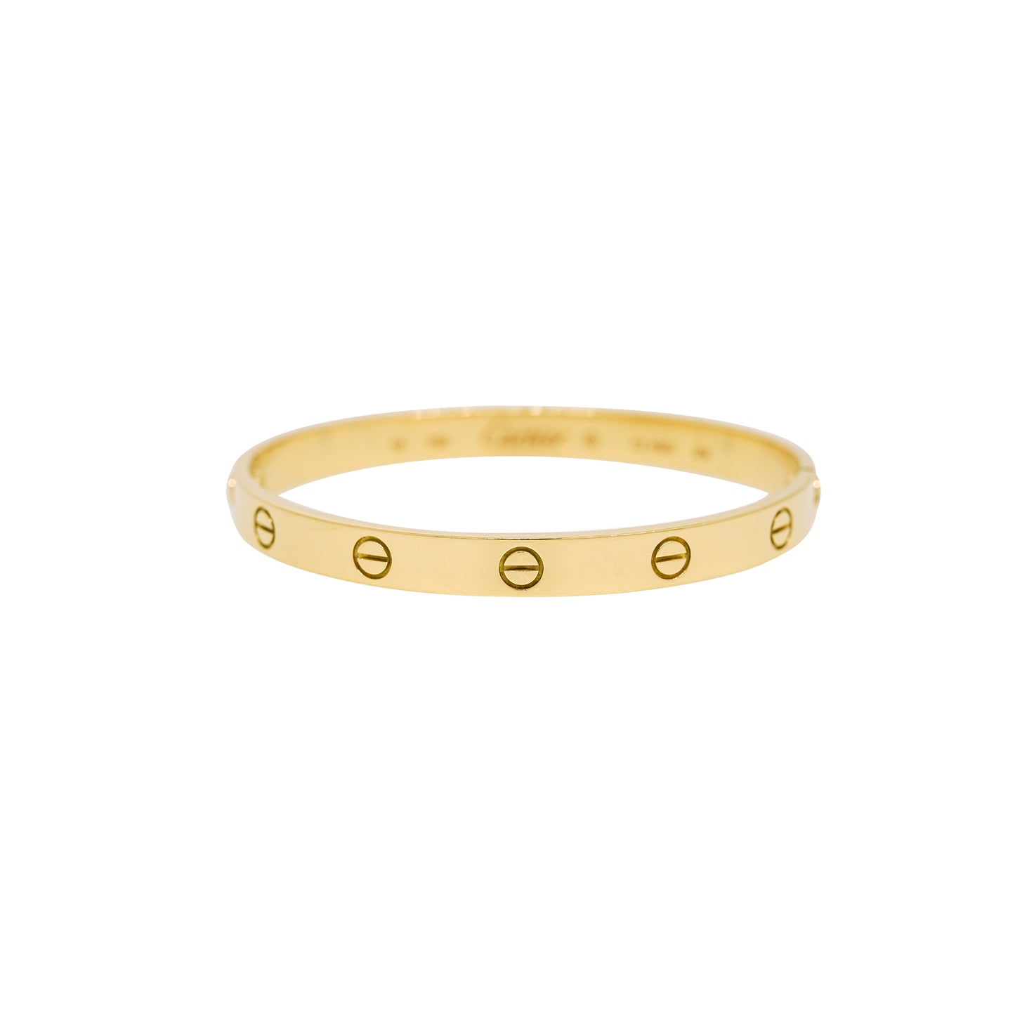Cartier LOVE 18k Yellow Gold Size 18 Bangle Bracelet