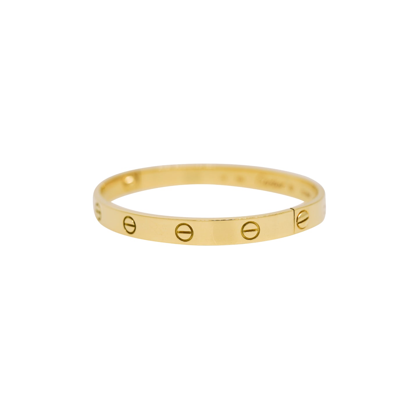 Cartier LOVE 18k Yellow Gold Size 18 Bangle Bracelet