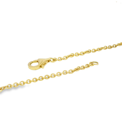 18k Yellow Gold Natural 1.85 Carat Pave Diamond Tear-Drop Necklace