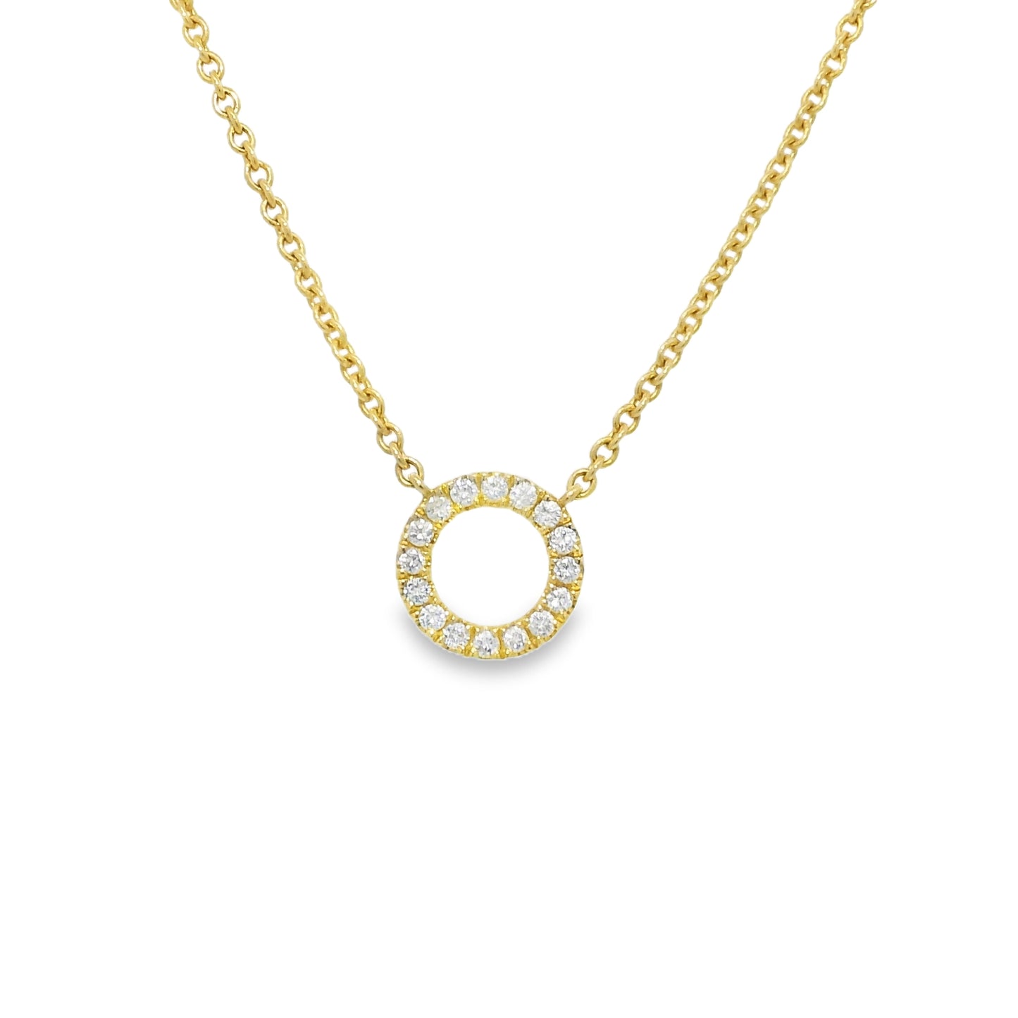 18k Yellow Gold Natural 1.85 Carat Pave Diamond Tear-Drop Necklace