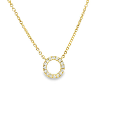 18k Yellow Gold Natural 1.85 Carat Pave Diamond Tear-Drop Necklace