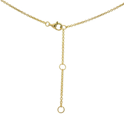 18k Yellow Gold Natural 1.20 Carat Diamond 4 Leaf Flower Pendant Necklace