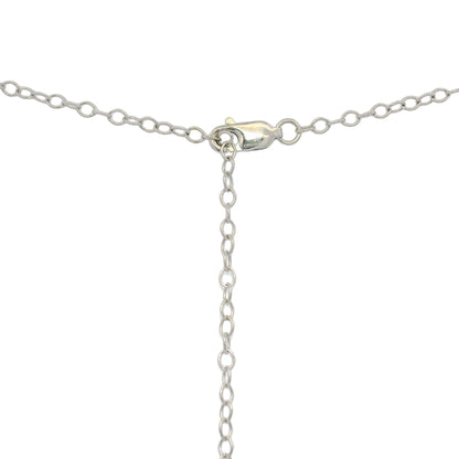 14k White Gold Natural 4.0 Carat Diamond Adjustable Tennis Necklace