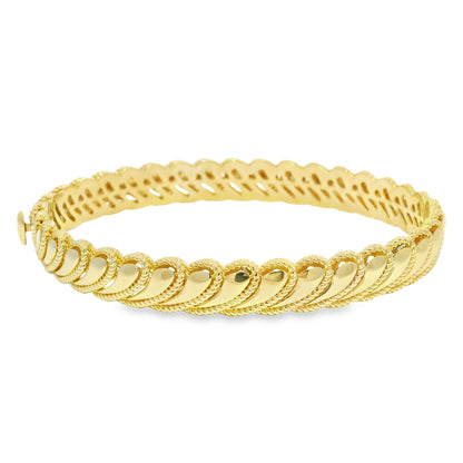 Roberto Coin 18k Yellow Gold Barocco Byzantine Diamond Hinged Bracelet