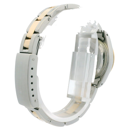 Rolex 67193 Oyster Perpetual Two-Tone Silver Dial Fluted Bezel 26mm Watch