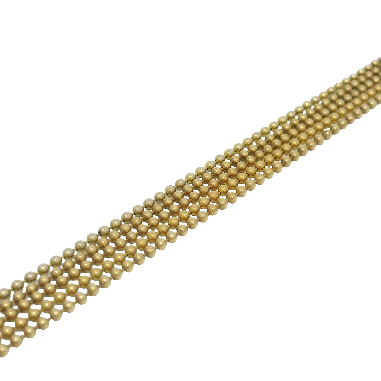 14k Yellow Gold 5-Strand Ball/Beaded Chain Necklace