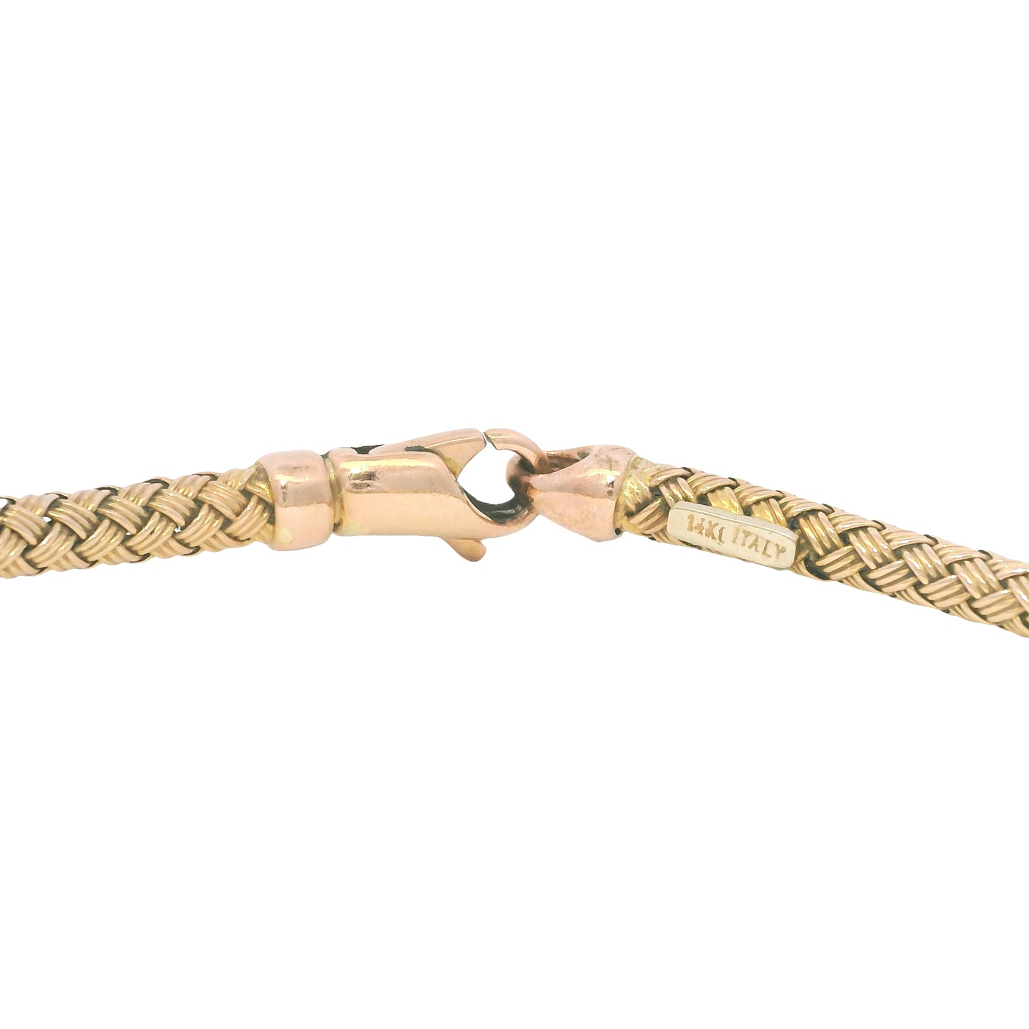 14k Rose Gold Natural Diamond Flower Flexible Bracelet