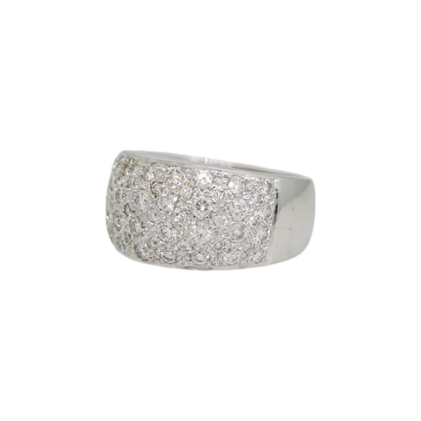 14k White Gold 1ctw Diamond Pave Band Ring