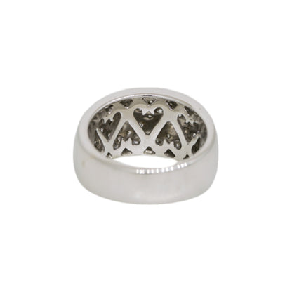 14k White Gold 1ctw Diamond Pave Band Ring