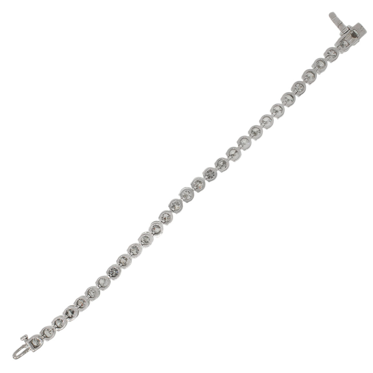 14k White Gold 12.67ctw Diamond Tennis Bracelet