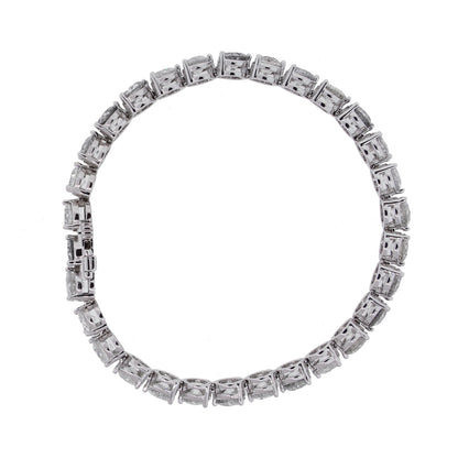 14k White Gold 12.67ctw Diamond Tennis Bracelet