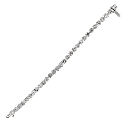14k White Gold 12.67ctw Diamond Tennis Bracelet