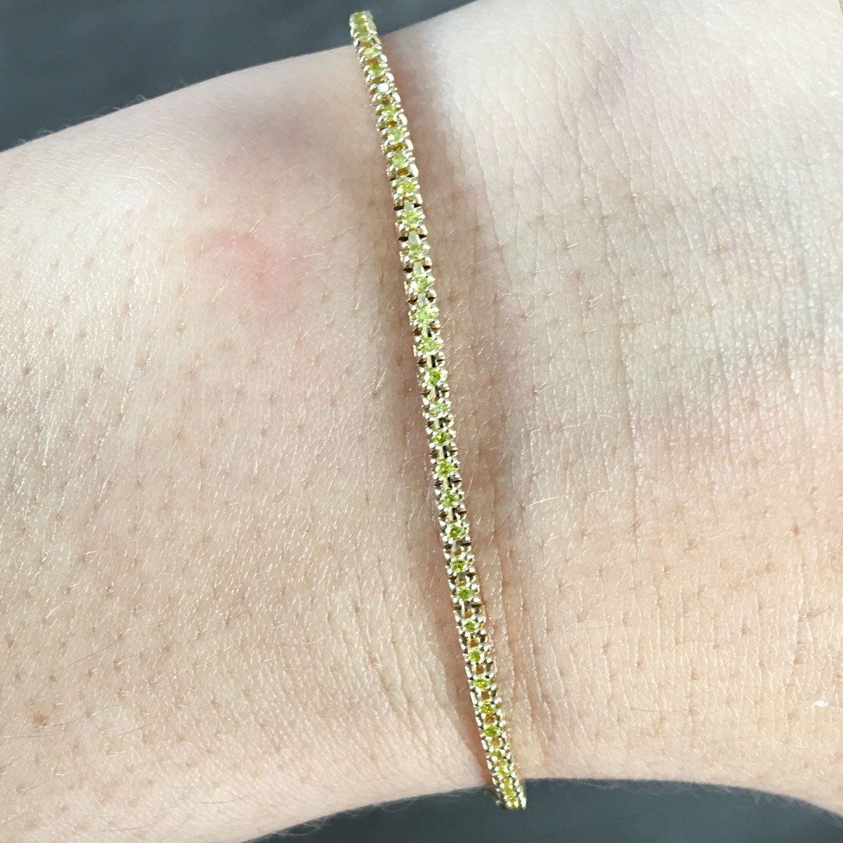 14k Yellow Gold 0.55ctw Diamond Tennis Bracelet