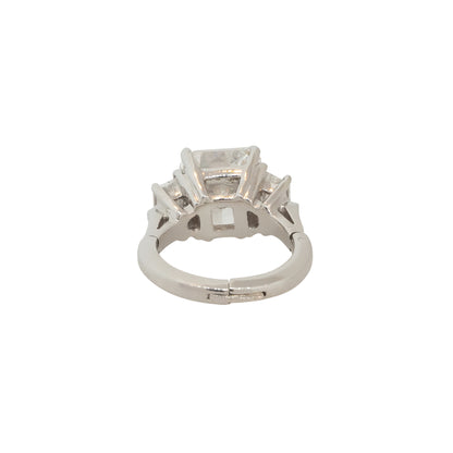 GIA Certified Platinum 6.53ctw Radiant Cut Diamond Engagement Ring
