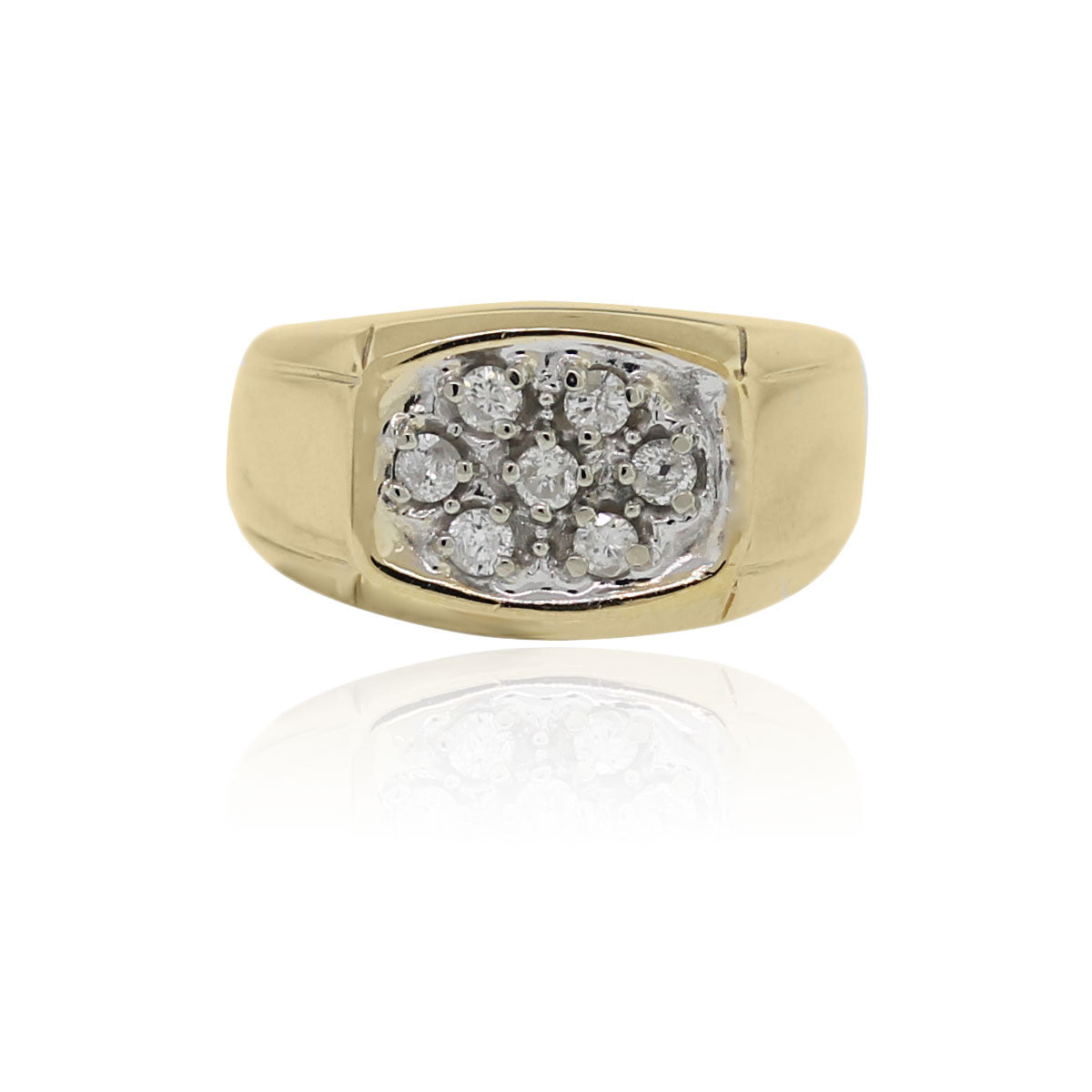 14k Yellow Gold 0.35ctw Diamond Men's Ring